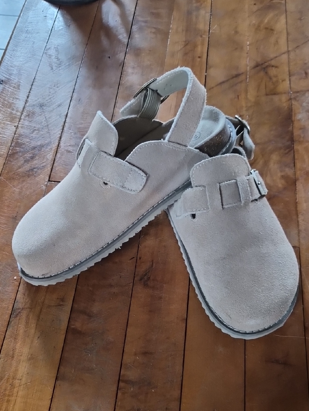 Womens Light Sand Clog Sandals